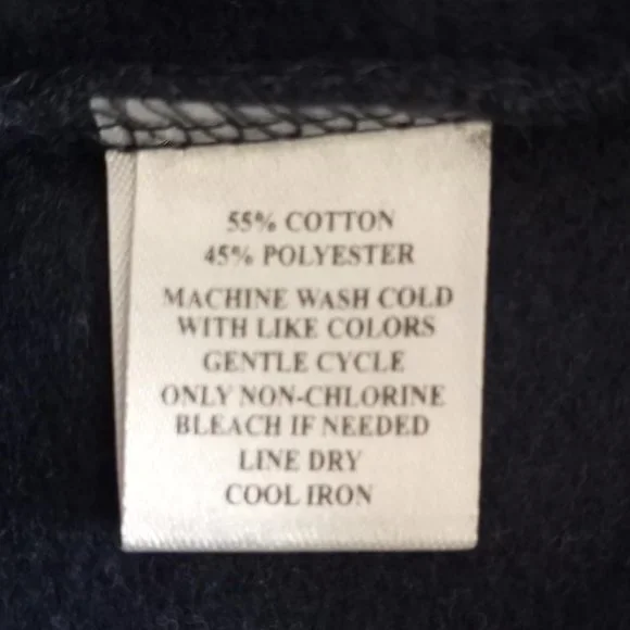 Women's Quarter Zip Sweatshirt Navy with Logo Size Small NEW - Picture 6 of 7